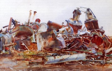  Destroza Pintura Art%c3%adstica - Una refinería de azúcar destrozada John Singer Sargent